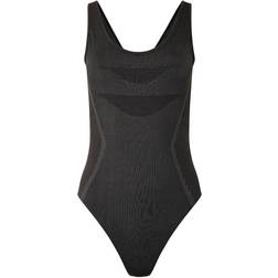 Dare2B Womens/Ladies DonÃÂ´t Sweat It Recycled One Piece Swimsuit (Black)